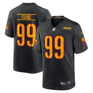 Youth Washington Commanders Chase Young Black Alternate Game Football Jersey