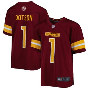 Youth Washington Commanders Jahan Dotson Burgundy Game Football Jersey